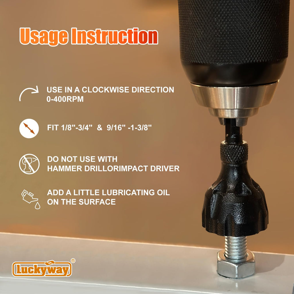 Luckyway 1/8"-1-3/8" Deburring External Chamfer Tool Set 2-Pack