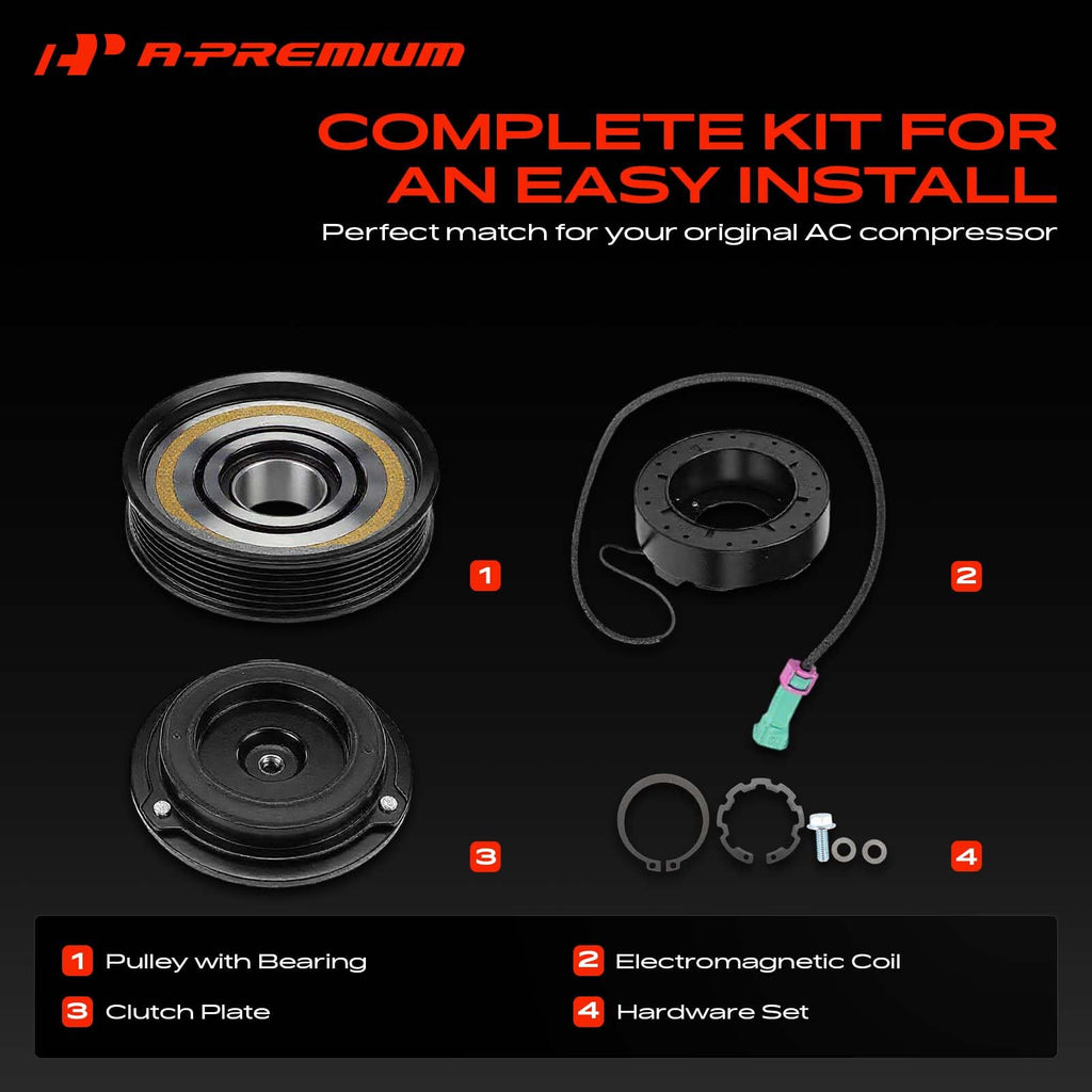 A-Premium Air Conditioner AC Compressor Clutch Kit