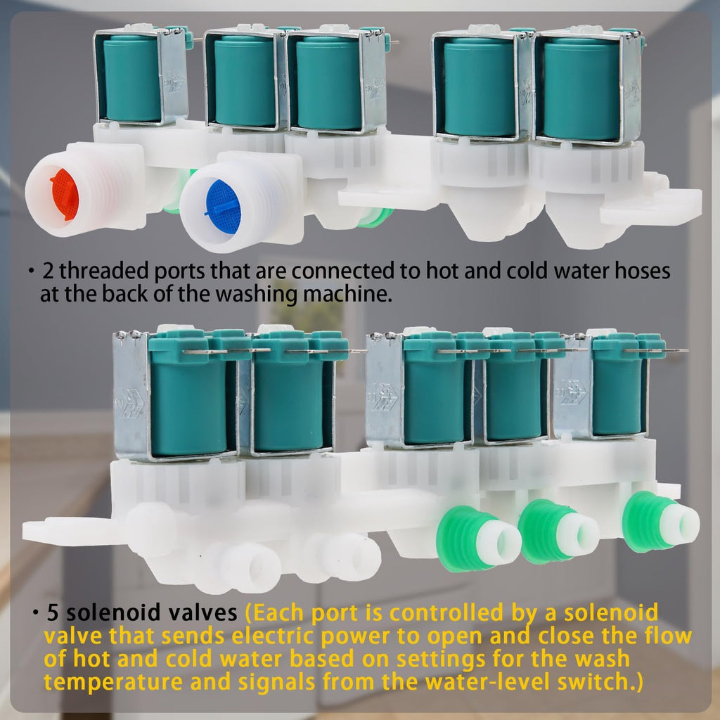 WA50F9A6DSW/A2 WA50F9A7DSW/A2 Washer Water Inlet Valve for Sam-sung