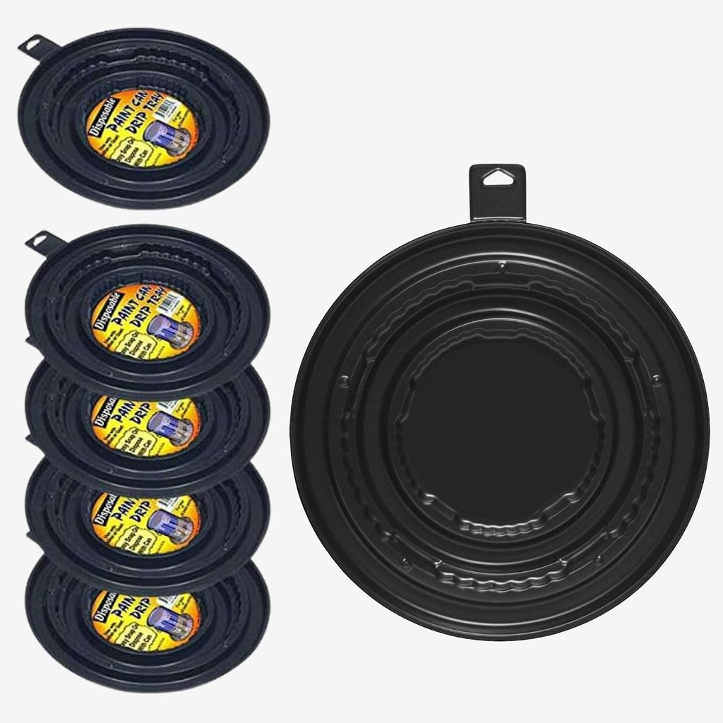 Curtis Wagner Plastics Paint Can Drip Tray Diameter 9" (5 Pack) | Paint Tray Liner | Durable, Reusable Paint Pans