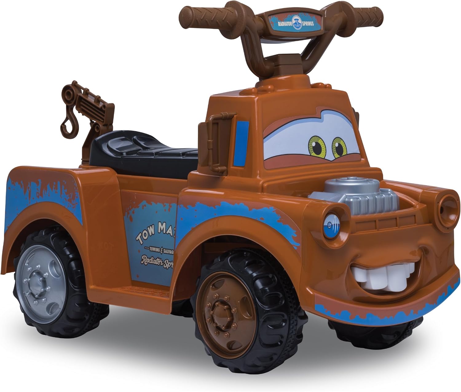 Toddler Disney Cars 3 Tow-Mater Electric Quad Ride-On, Kids 1.5-3 Years Old, 6 Volt Battery and Charger Included, Max