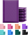 Purple Poly Bubble Mailers 4x8 50 Pack Usable 4x7