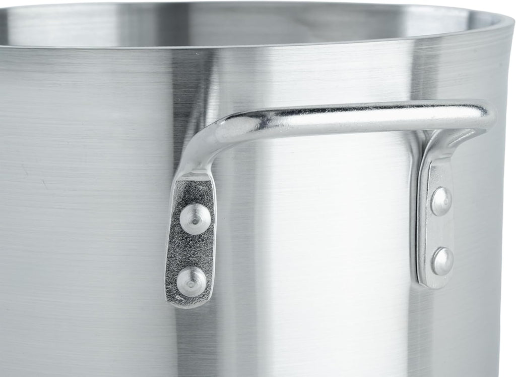 6.0mm Aluminum Stock Pot, 12-Quart | Heavy-duty, Riveted handles, Great for Stocks, Soups, Pasta and Batch Cooking