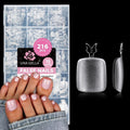 Toe Nail Tips Square Full Cover 216Pcs Squoval Double Matte