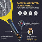 Bug Zapper Racket, Electric Fly Swatter for Mosquitoes, Flies, and Flying Insects, 18 Inch Handheld Battery Powered