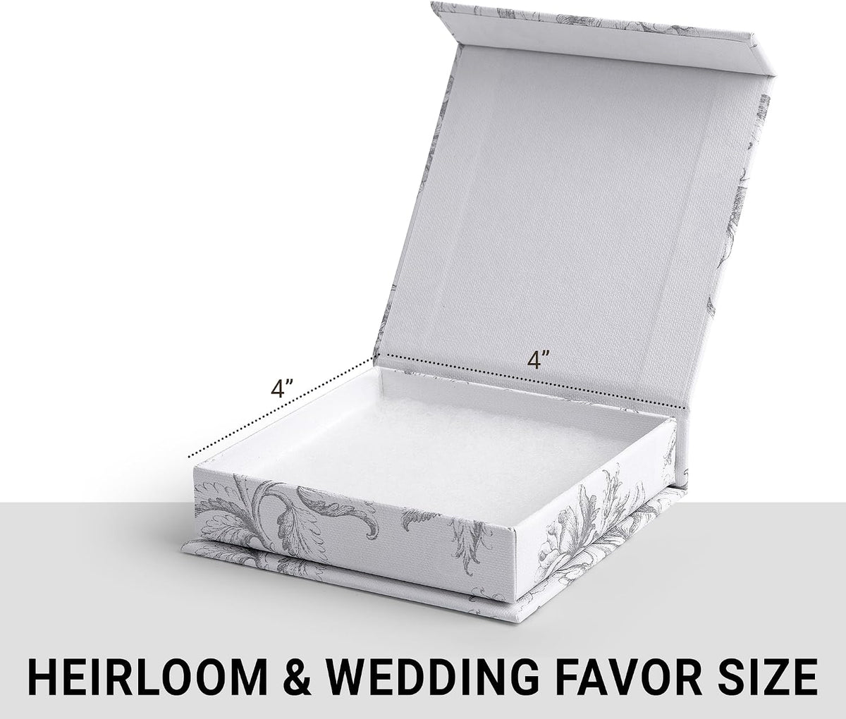 Luxury Small Gift Boxes with Magnetic Lids, 4" x 4" x 1" (5 Pack)