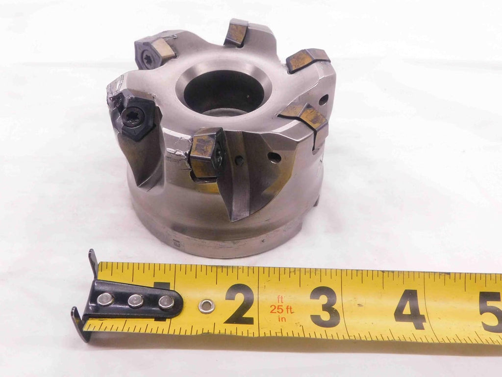 ISCAR 3" O.D. COOLANT Thru FACE Mill 1 1/4 Pilot 1/2 Key Holds 6 Inserts 3.0 - NS3396BL5