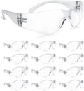 Clear Safety Glasses Bulk of 24, Protective Eyewear for Men Women, ANSI Z87.1 Impact Resistant Eye Protection for