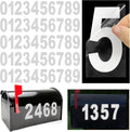 3 Inch Reflective Mailbox Numbers Sticker for Outside(0-9, 5 Sets) | Strong Self Adhesive Vinyl House Numbers for