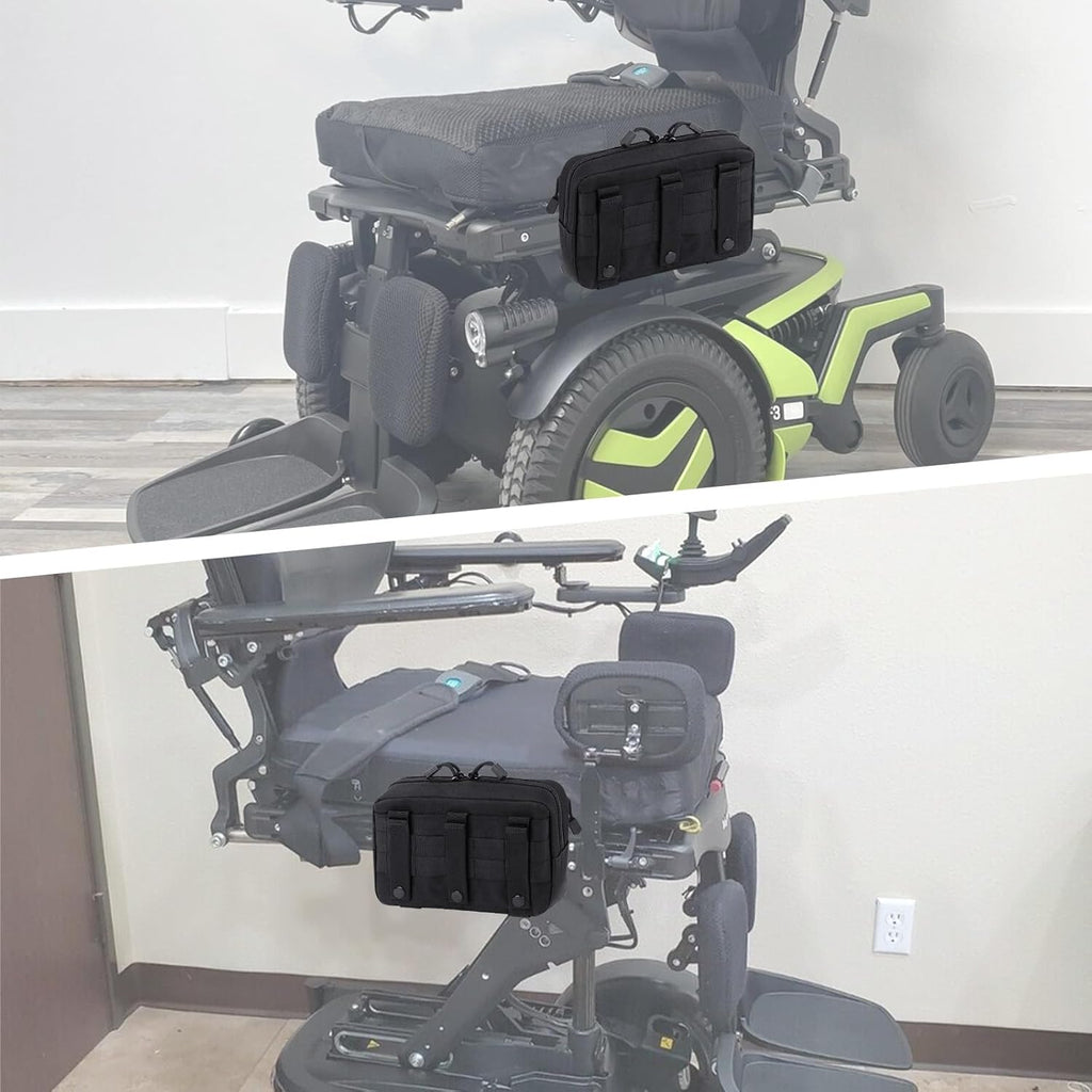 Wheel Chair Side Bag for Permobil Power, Removable Storage Bag for Permobil Wheelchair accessories, compatible with