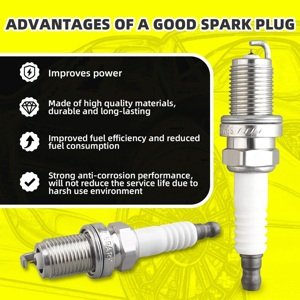 Set of 1 Ignition Coils Pack UF566 22433-AA500 & 4 PCS Iridium Spark Plugs with Wire Set Compatible with Subaru