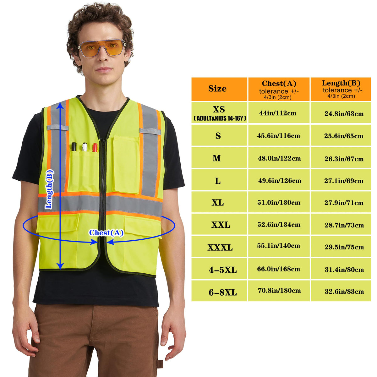 EMS Reflective Safety Vest Yellow 2XL