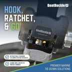 BoatBuckle F14221EC G2 Gunwale Retractable Boat Tie Down, 2 x 38 in, 2-Pack