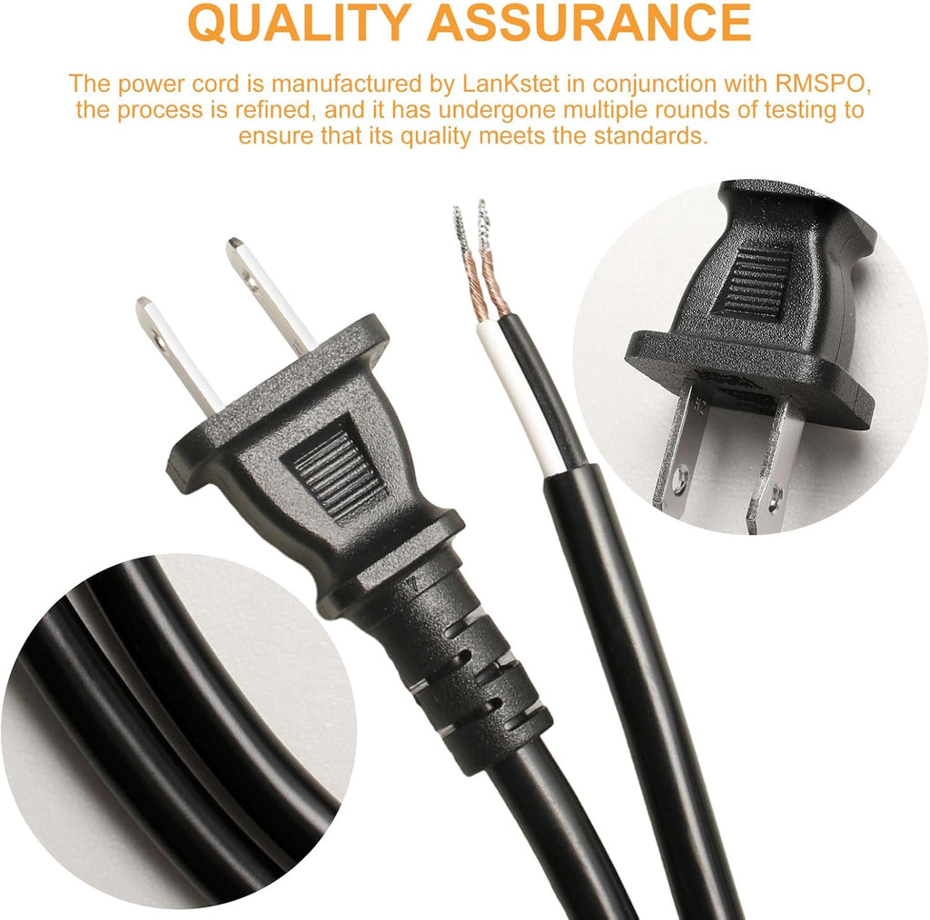 8FT 16/2 Power Cord Replacement for Drills, Sanders, Chop Saws, Grinders, Vacuums, Miter Saws, Appliances, Motors etc