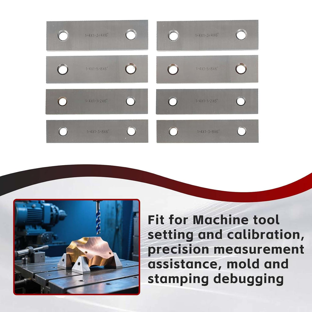 findmall 9 Pair 1/4 x 6 Accuracy Parallel Block Set, 3/4 to 1-3/4 Height