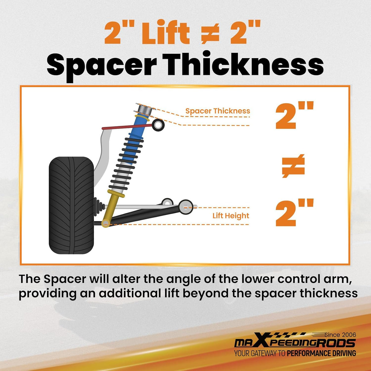 maXpeedingrods 2” Lift Leveling Kit for Honda CR-V 1997-2001