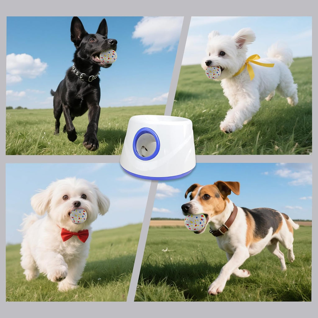 Automatic Ball Launcher, Hands‑free Dog Ball Thrower, Adjustable Distance Dog Fetch Machine (19-45FT), Suitable for