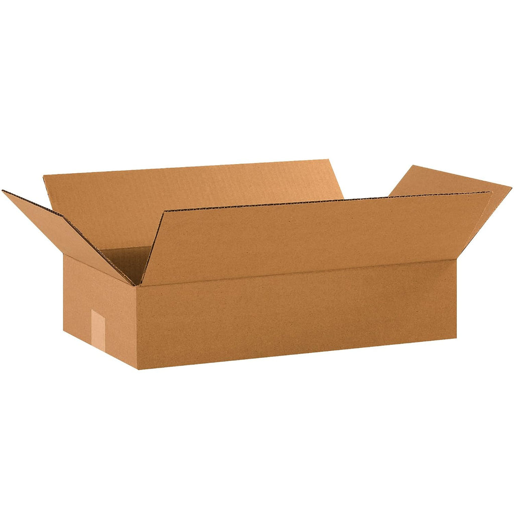 Shipping Boxes Flat 18"L x 10"W x 4"H 25-Pack - Corrugated Cardboard Box for Moving, Mailing, Packing, Packaging and