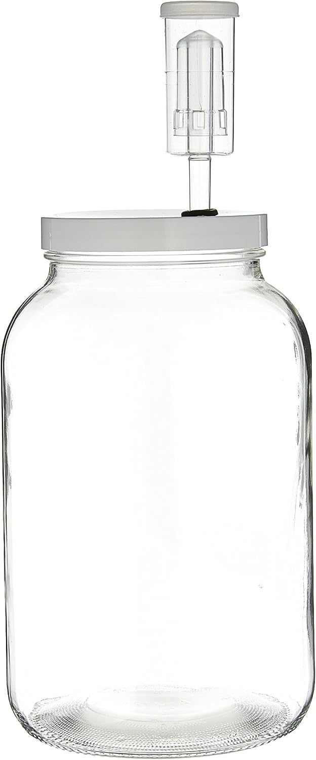 Star San No-Rinse Sanitizer + FastRack Wide Mouth 1 Gallon Glass Jar Fermenter Bundle