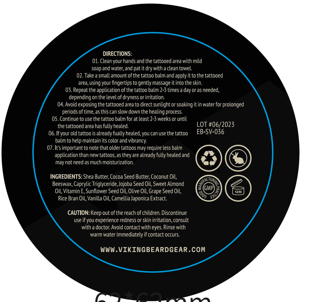 Tattoo Aftercare Balm - 3.5 Oz, Vanilla