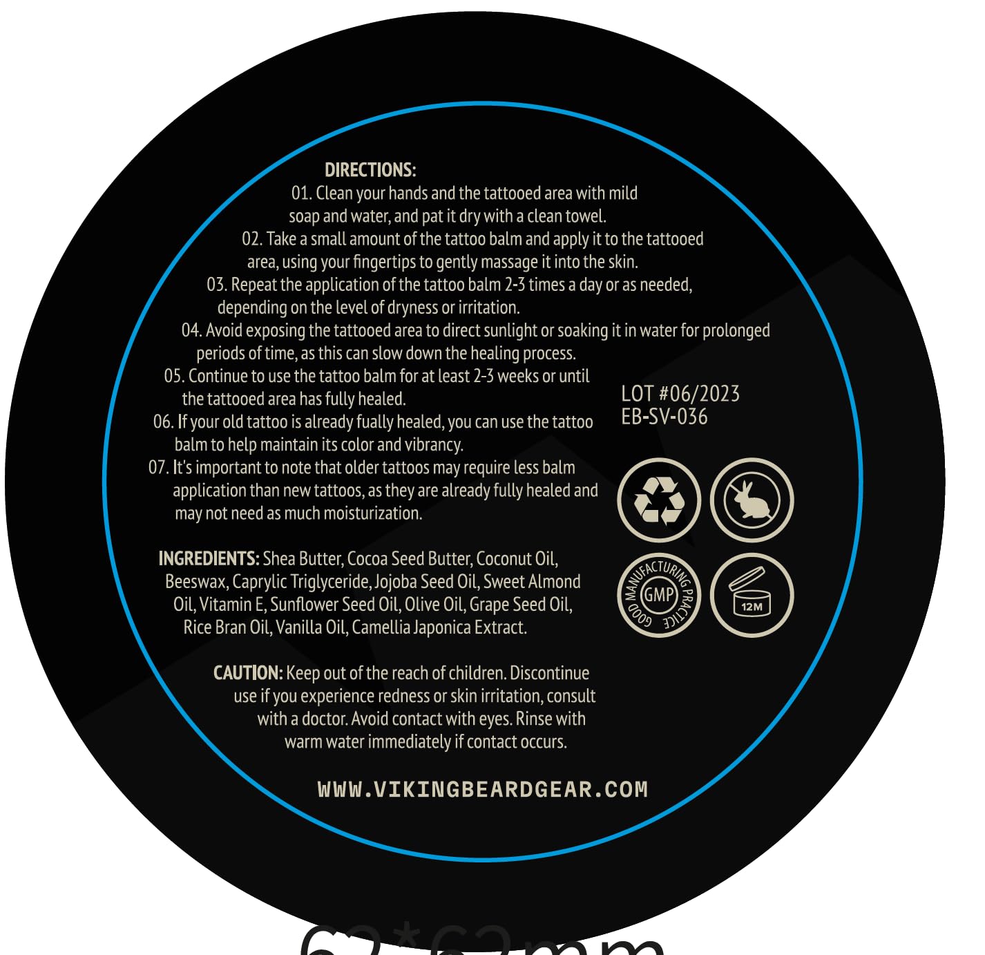 Tattoo Aftercare Balm - 3.5 Oz, Vanilla