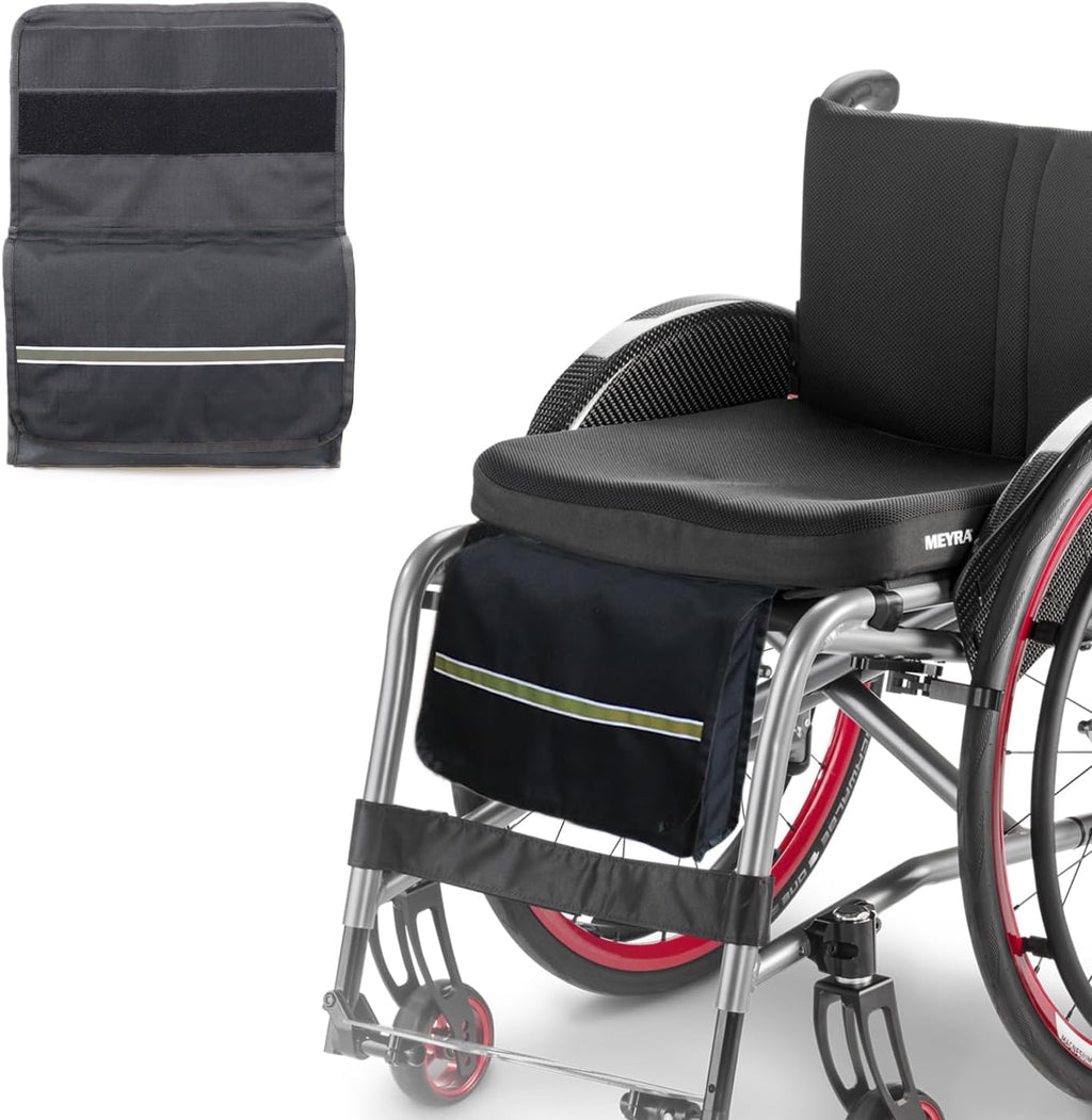Wheelchair Front Storage Bag with Reflective Strip for Electric Manual Chairs Under Wheelchair Storage Bag
