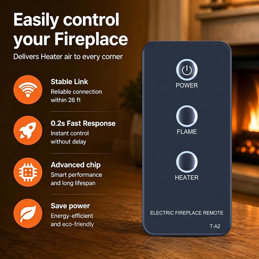 New Replacement Remote Control for Twin Star Duraflame Fireplace Heater | 28EF020GRA 33EF020GRA DFS-760-1 23EF010GRA