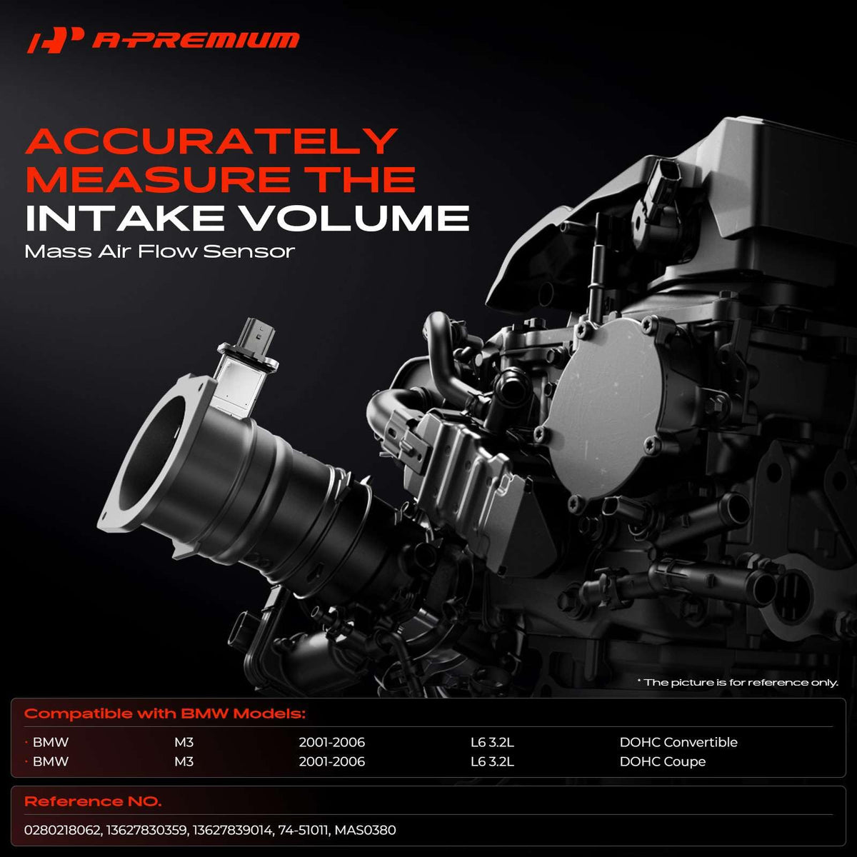 A-Premium Mass Air Flow Sensor [5 Pins] MAF Compatible with BMW