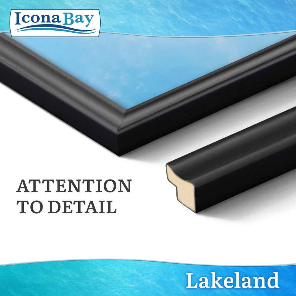 8.5x11 Certificate Frames - Black, 12 Pack - Contemporary Diploma Frames 8.5 x 11 - Composite Wood Document Frames