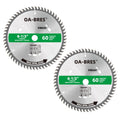 6-1/2-Inch 60-Tooth Circular Saw Blade with 5/8-Inch Arbor, TCT ATB Finish Blade for Wood Cutting (2-Pack)