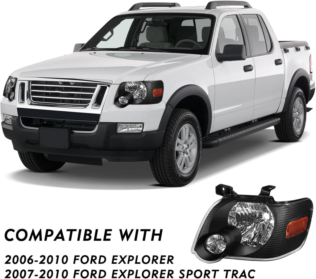 TUSDAR Headlights Assembly for 2006-2010 Ford Explorer