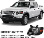 TUSDAR Headlights Assembly for 2006-2010 Ford Explorer