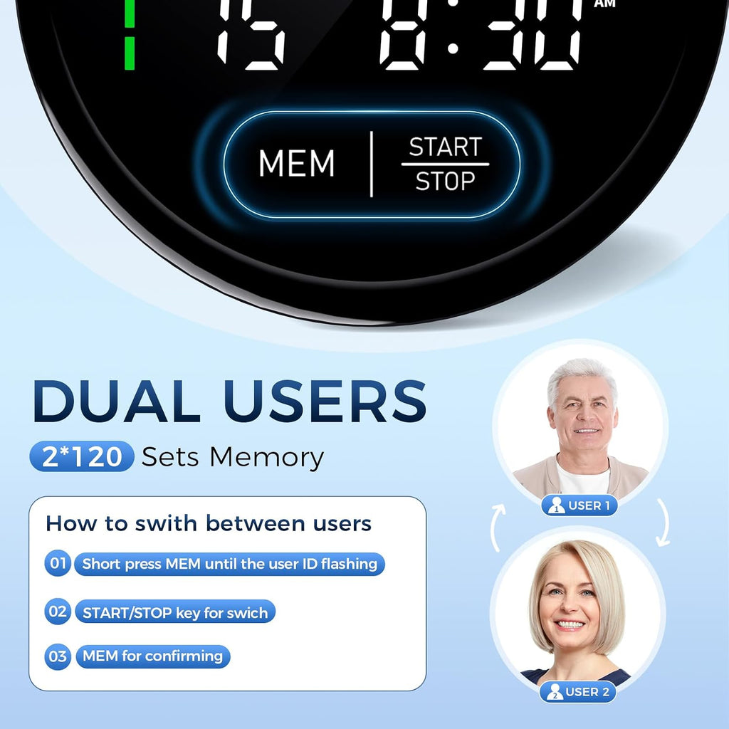 Blood Pressure Monitor Upper Arm Automatic Monitors for Home Use Adjustable 8.7"-16.5" Cuff Voice Broadcast Large