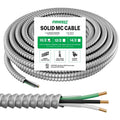 FIRMERST 10/2 MC Cable with Ground, 50 FT, Solid Copper, Armored, 600V