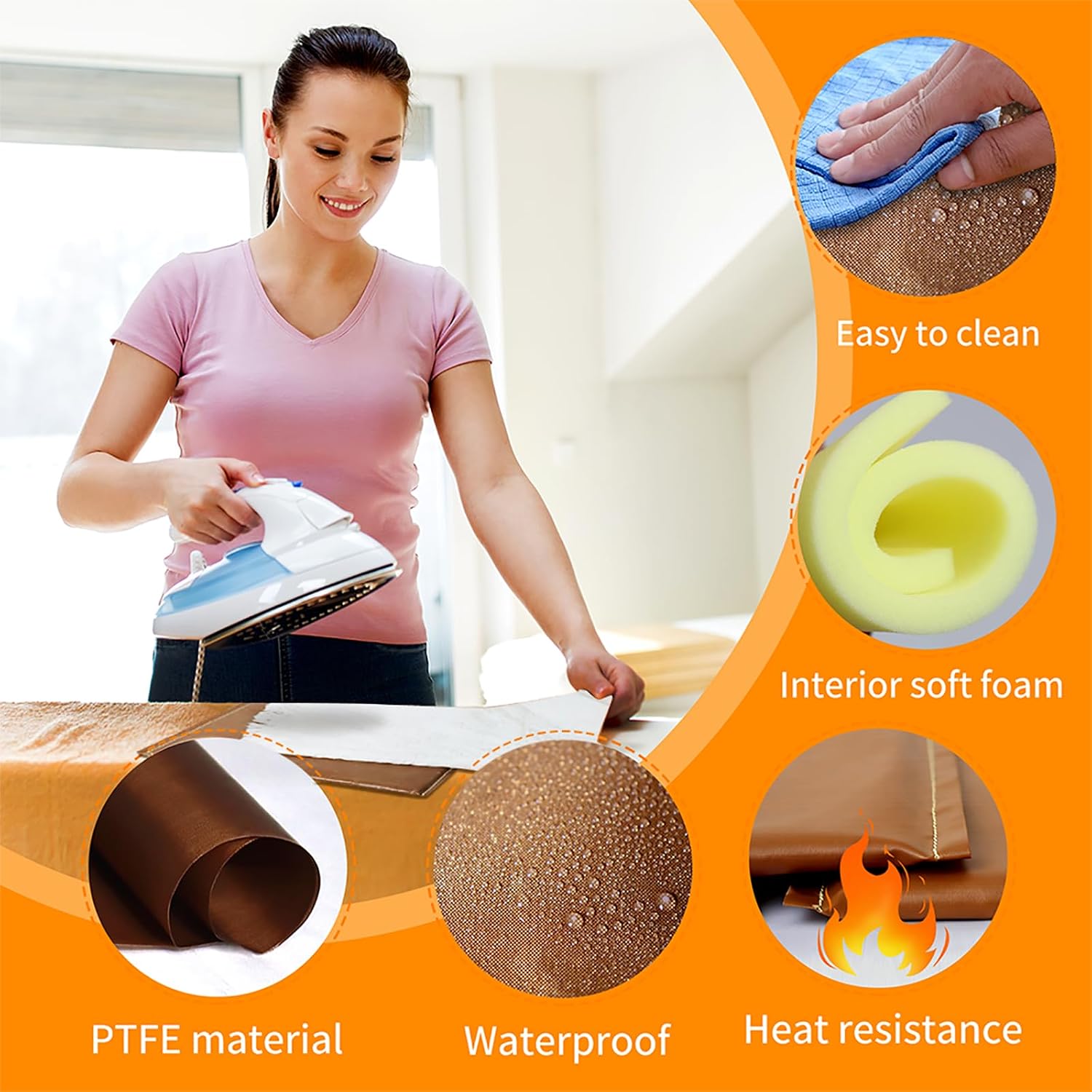 Heat Press Pillow, Heat Transfer Pad for Crafts, 4 Pack 4 Sizes | Teflon Sheet, Heat-resistant, Non-stick, Provide