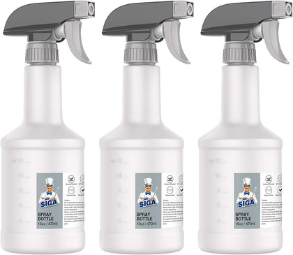 16 oz Empty Plastic Spray Bottles for Cleaning Solutions, Heavy Duty Household Reusable Spray Bottles with