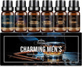 Fragrance Oil Charming Men's Set Diffuser Oil for Home（6 x 10 ML） | Soap & Candle Making Scents, Aromatherapy