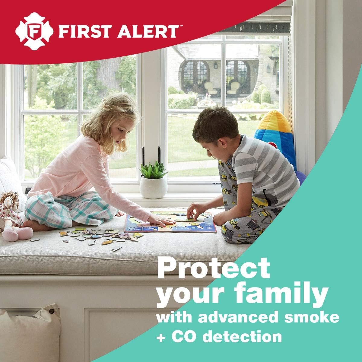 1044817 Wireless Smoke & Carbon Monoxide Alarm Works With ZWAVE & Ring