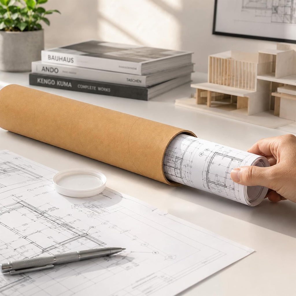 2 x 15 inch Mailing Tubes, 30 Pack Cardboard Poster Tubes with Caps