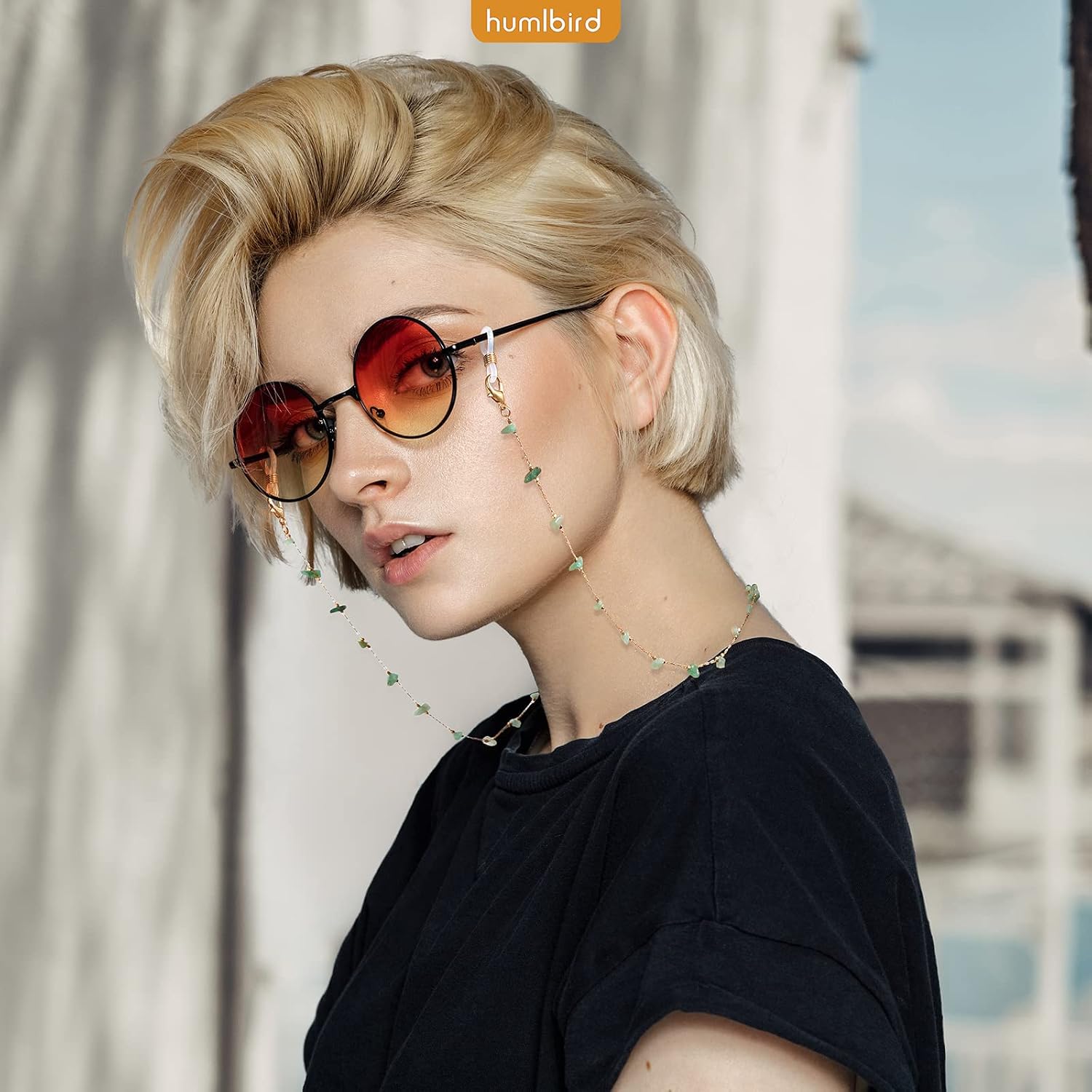 Eyeglass Chain for Women Stylish Mask Lanyard Natural Crystal Mask Chain Eye Glasses Holder Strap
