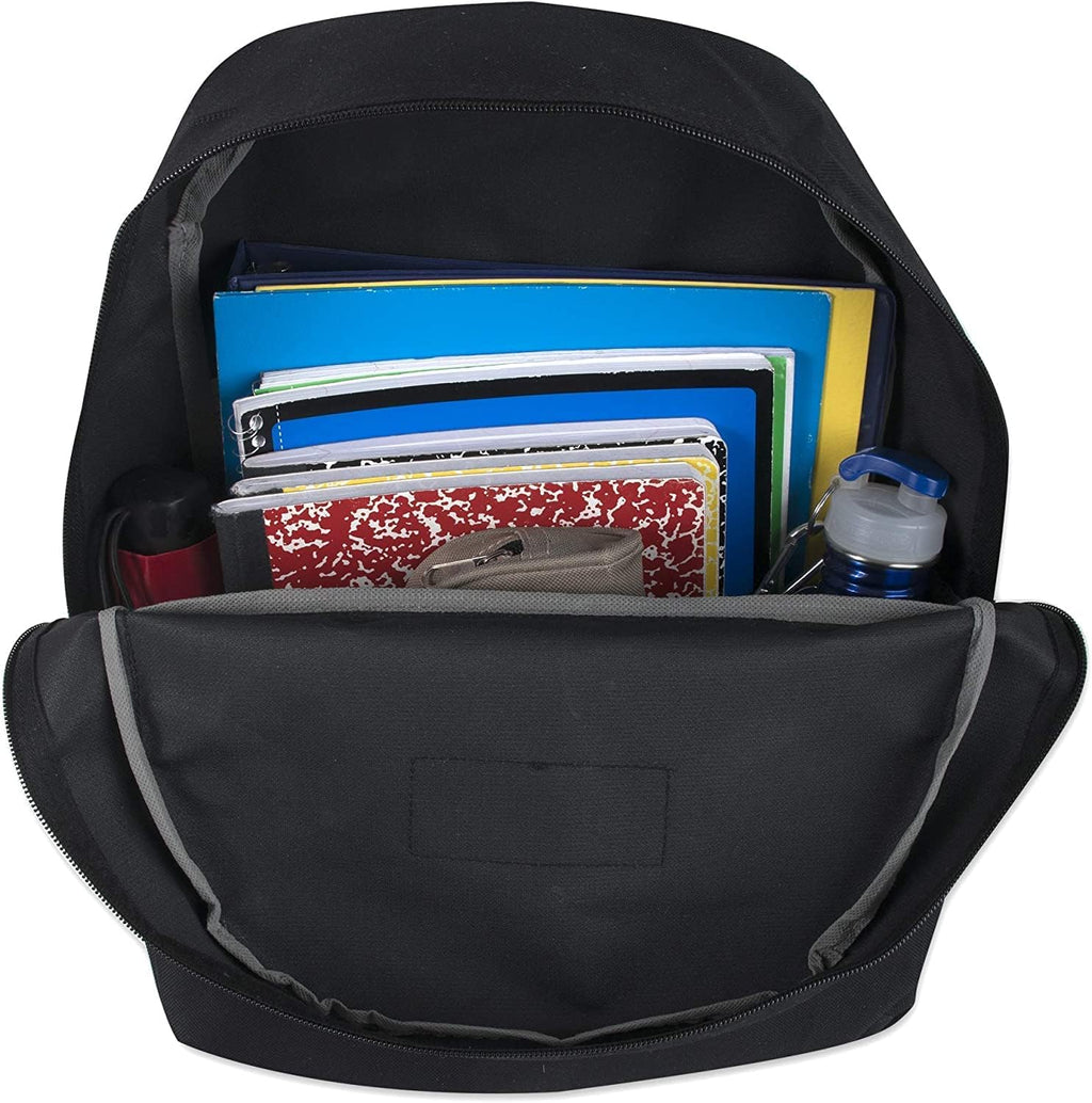 Backpack with School Supplies for Kids - 20 Piece Back to School Supplies with 17" Backpack (Black)