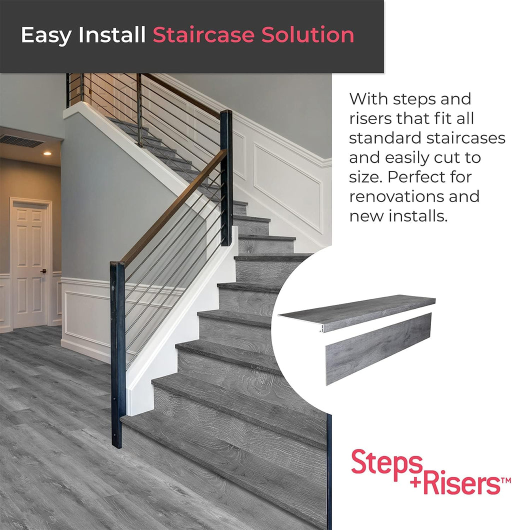 Lucida MaxCore Stair Tread Riser 7.31x48in 28mil 6mm Click Lock LVP