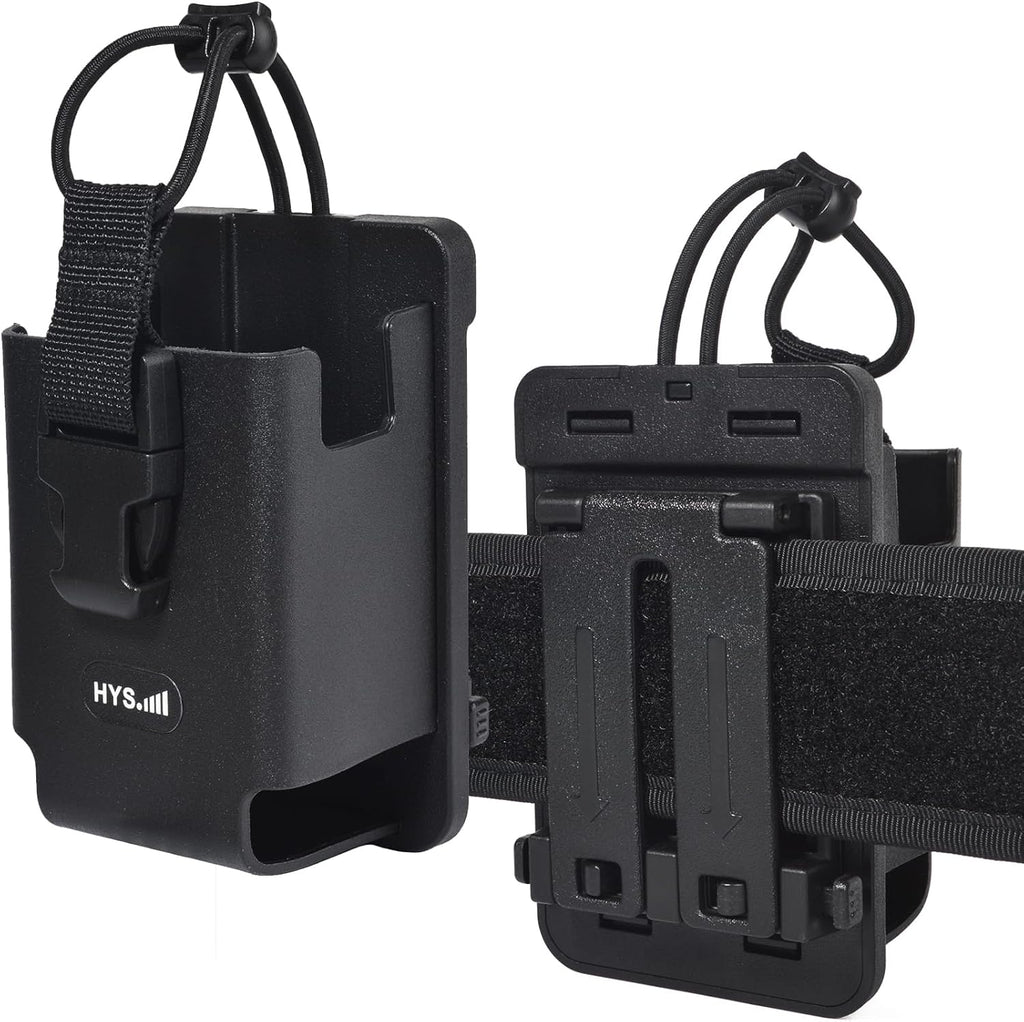 Tactical Radio Holster for Duty Belt/Vest- Case with MOLLE & Belt Clip | Durable TPU Case with MOLLE & Belt Clip for