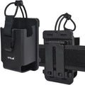Tactical Radio Holster for Duty Belt/Vest- Case with MOLLE & Belt Clip | Durable TPU Case with MOLLE & Belt Clip for