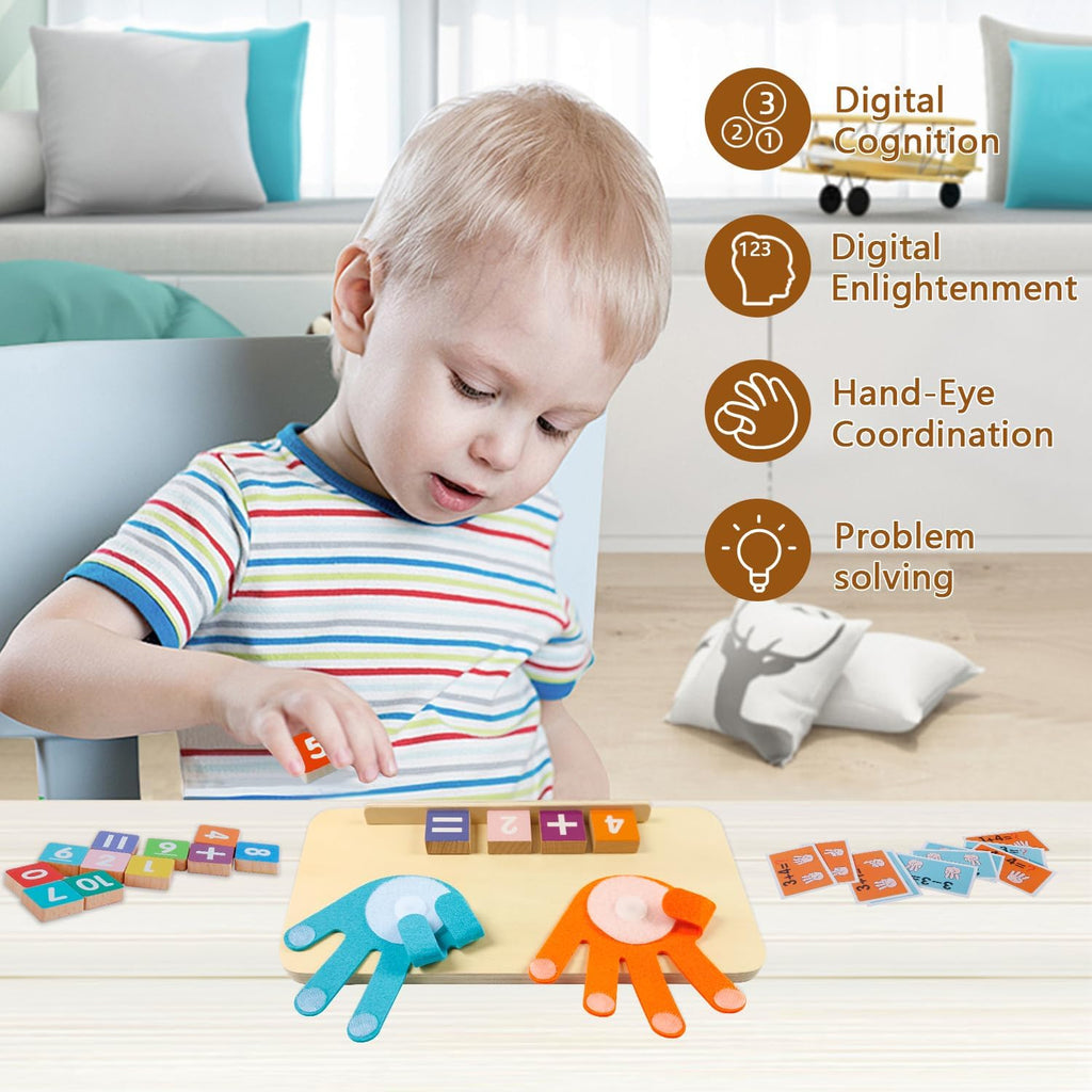 Preschool Learning Toys for Toddlers 3+ Years, Educational Number Counting Blocks for Kids, Homeschool Supplies for
