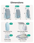 14 Set Compression Packing Cubes for Travel Essentials