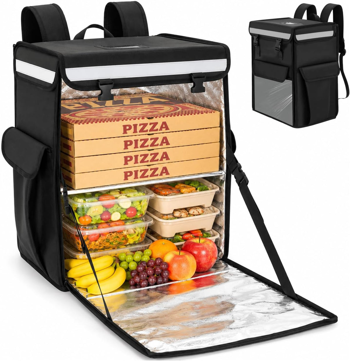 Insulated Food Delivery Backpack, Delivery Bags for Uber Eats DoorDash