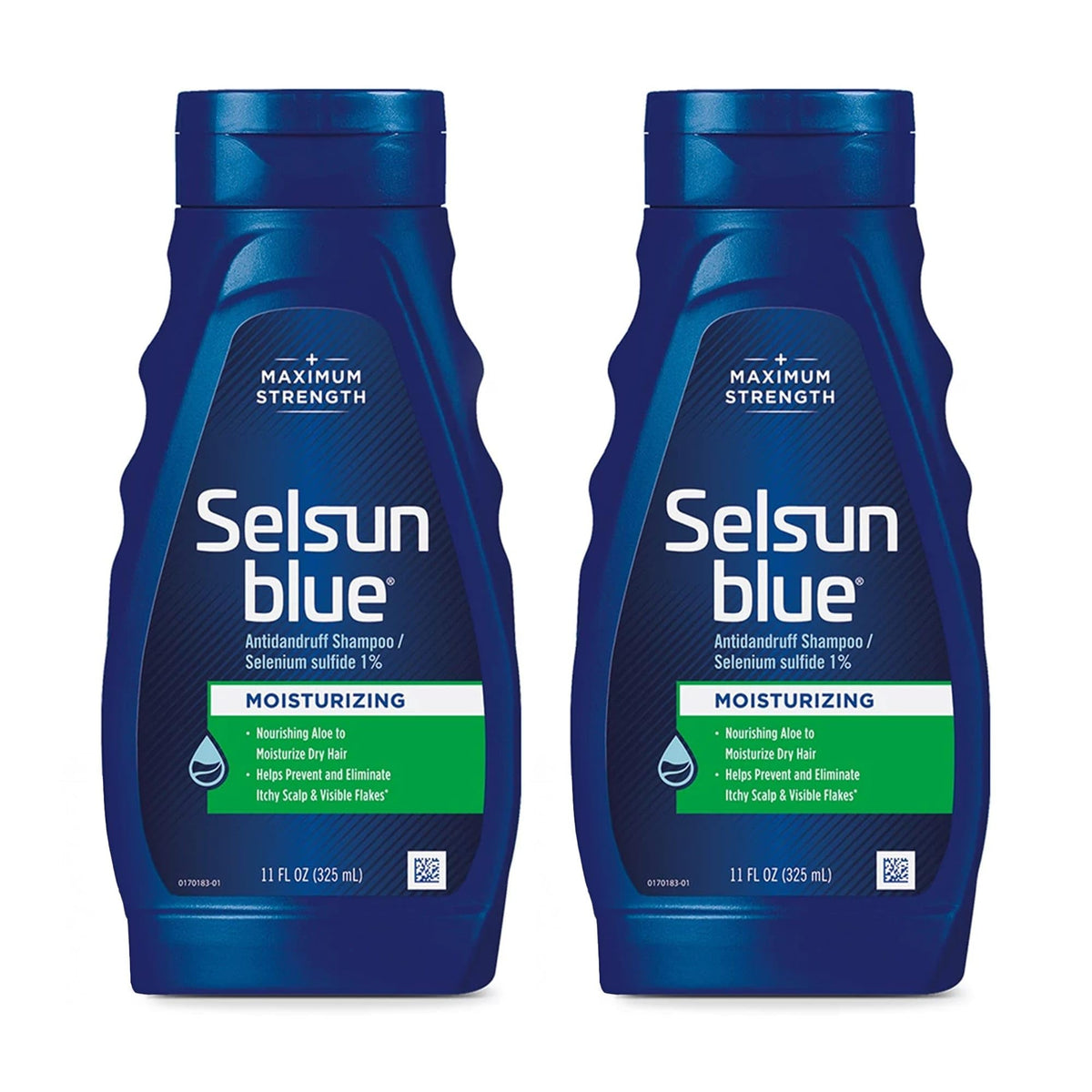 Moisturizing Anti-dandruff Shampoo with Aloe, 11 fl. oz., Selenium Sulfide 1% (Pack of 2)