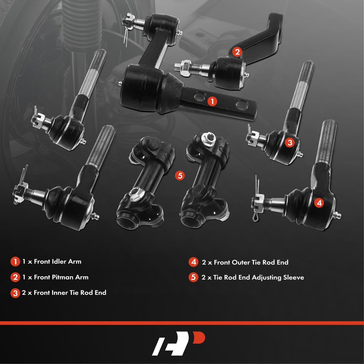 A-Premium 8Pcs Front Suspension Kit, Idler Arm, Pitman Arm