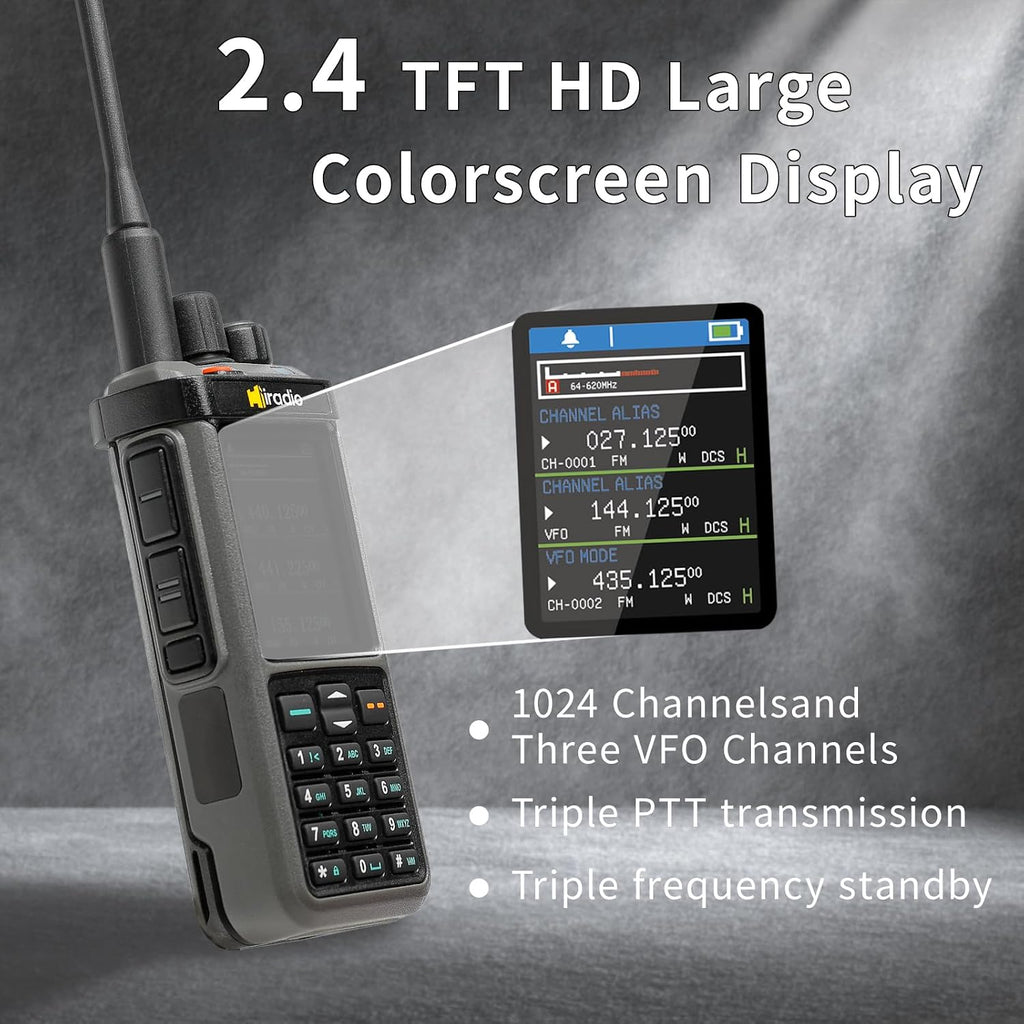 Y23UV-98 10W Ham Radio Long Range HF CB SSB Receiver Walkie Talkie Portable 2 Way Radio 1024 Channels with Cross-Band